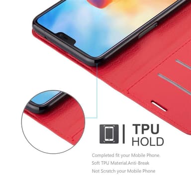 OnePlus 6 Suojakuori Lompakkokotelo (Punainen)