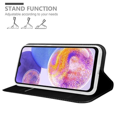 Samsung Galaxy A23 4G Suojakuori Lompakkokotelo (Musta)