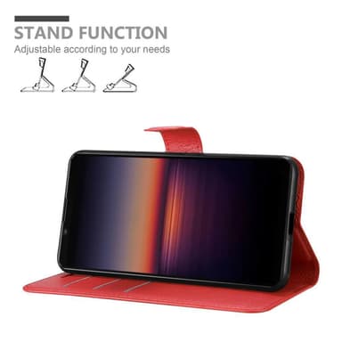 Sony Xperia 1 II Suojakuori Lompakkokotelo (Punainen)