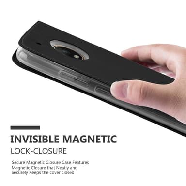 Motorola MOTO G5 PLUS Suojakuori Lompakkokotelo (Musta)
