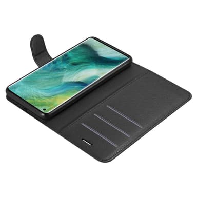 Oppo FIND X2 PRO Suojakuori Lompakkokotelo (Musta)