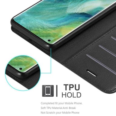 Oppo FIND X2 PRO Suojakuori Lompakkokotelo (Musta)