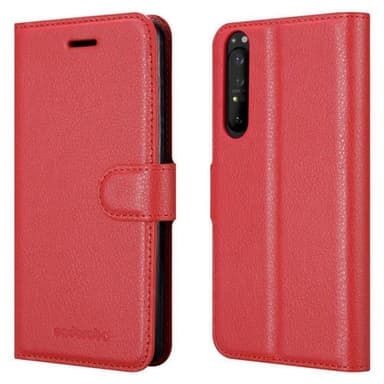 Sony Xperia 1 II Suojakuori Lompakkokotelo (Punainen)