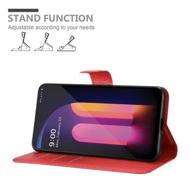 LG V60 ThinQ Suojakuori Lompakkokotelo (Punainen)
