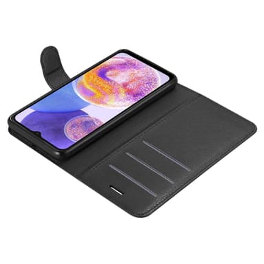 Samsung Galaxy A23 4G Suojakuori Lompakkokotelo (Musta)