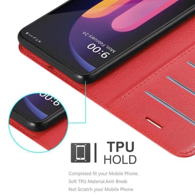 LG V60 ThinQ Suojakuori Lompakkokotelo (Punainen)