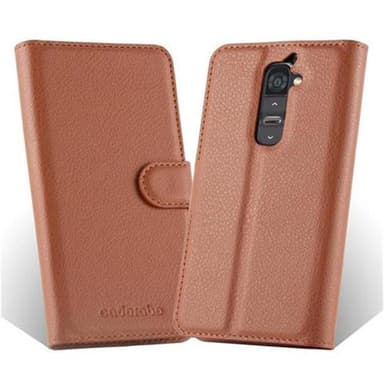 LG G2 Suojakuori Lompakkokotelo (Ruskea)