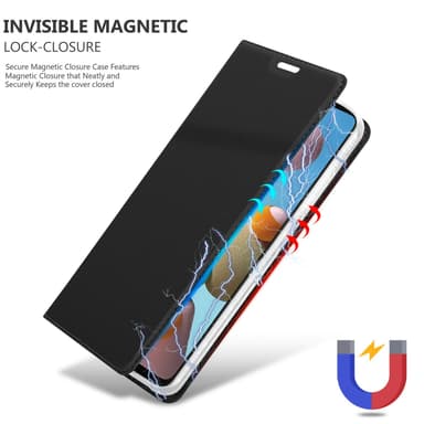 Samsung Galaxy A21s Suojakuori Lompakkokotelo (Musta)