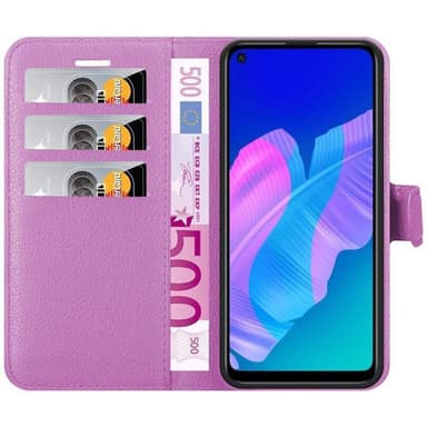 Huawei P40 LITE E Suojakuori Lompakkokotelo (Violetti)