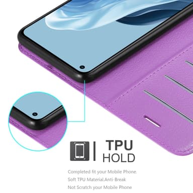 Realme 7 5G Suojakuori Lompakkokotelo (Violetti)