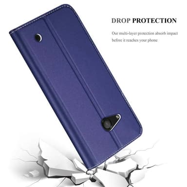 Nokia Lumia 550 Suojakuori Lompakkokotelo (Sininen)