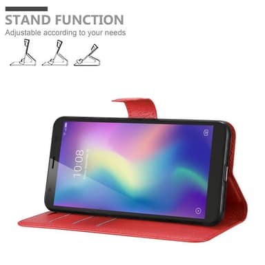 ZTE Blade A5 2019 Suojakuori Lompakkokotelo (Punainen)