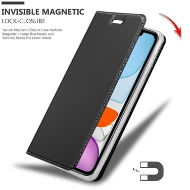 iPhone 11 Suojakuori Lompakkokotelo (Musta)