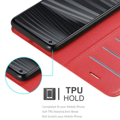 Realme GT 2 PRO Suojakuori Lompakkokotelo (Punainen)