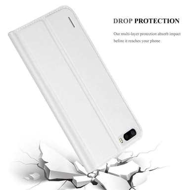 Honor 6 PLUS Suojakuori Lompakkokotelo (Hopea)