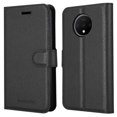 OnePlus 7T Suojakuori Lompakkokotelo (Musta)