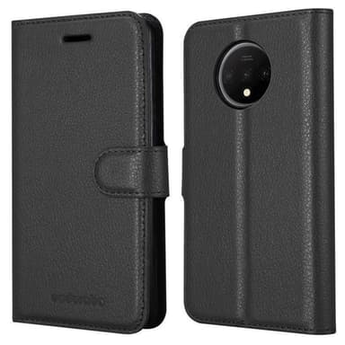 OnePlus 7T Suojakuori Lompakkokotelo (Musta)