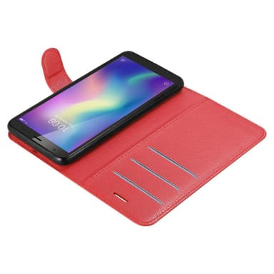 ZTE Blade A5 2019 Suojakuori Lompakkokotelo (Punainen)