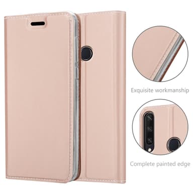 Huawei Y6P Suojakuori Lompakkokotelo (Vaaleanpunainen)