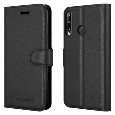 Huawei P40 LITE E Suojakuori Lompakkokotelo (Musta)