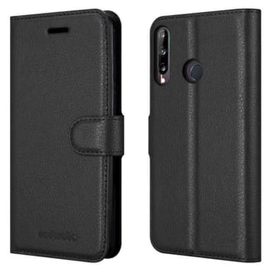 Huawei P40 LITE E Suojakuori Lompakkokotelo (Musta)