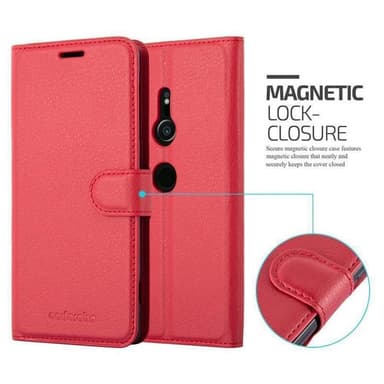 Sony Xperia XZ2 Suojakuori Lompakkokotelo (Punainen)