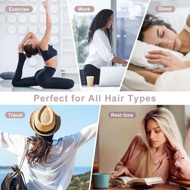 1-setti Satin Heatless Hair Curler yöuneen Vaaleanpunainen