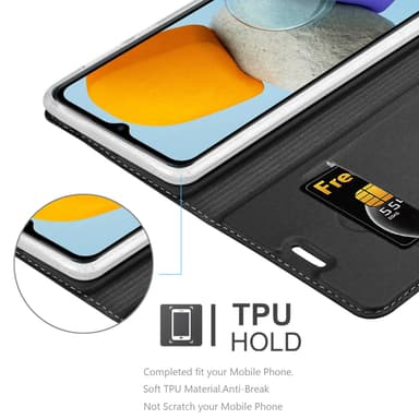 Samsung Galaxy M23 5G Suojakuori Lompakkokotelo (Musta)