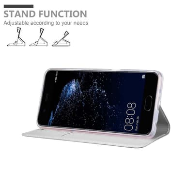 Huawei P10 PLUS Suojakuori Lompakkokotelo (Hopea)