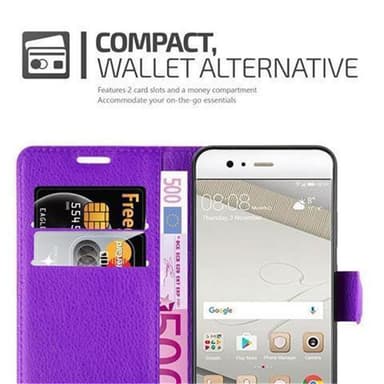 Huawei P10 PLUS Suojakuori Lompakkokotelo (Violetti)