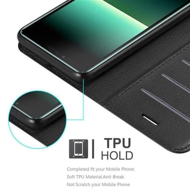 Sony Xperia 10 II Suojakuori Lompakkokotelo (Musta)