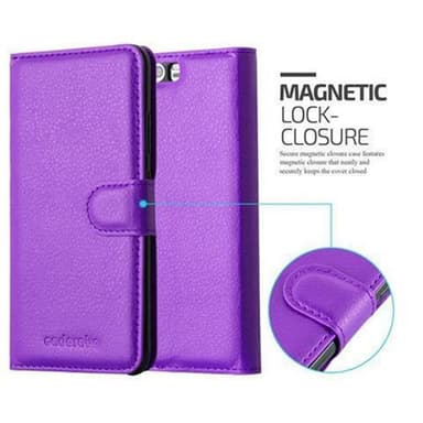 Huawei P10 PLUS Suojakuori Lompakkokotelo (Violetti)