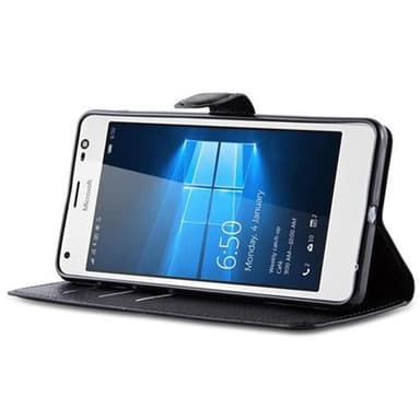 Nokia Lumia 850 Suojakuori Lompakkokotelo (Musta)