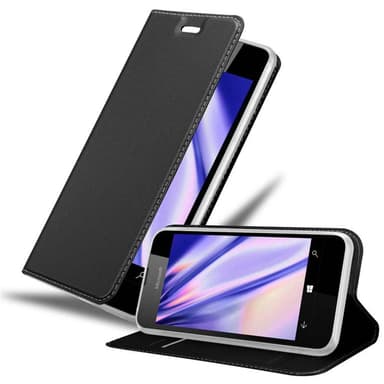 Nokia Lumia 550 Suojakuori Lompakkokotelo (Musta)