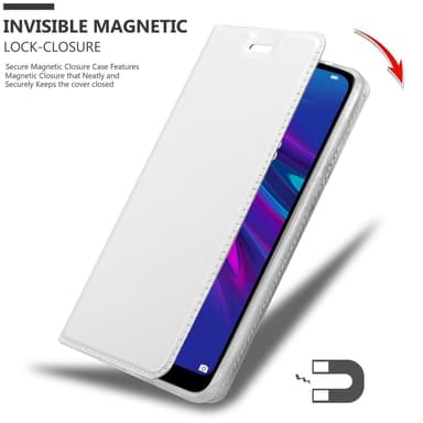 Huawei Y6 2019 Suojakuori Lompakkokotelo (Hopea)