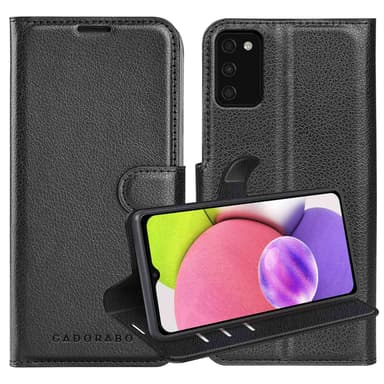 Samsung Galaxy A03s Suojakuori Lompakkokotelo (Musta)