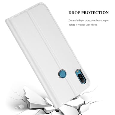 Huawei Y6 2019 Suojakuori Lompakkokotelo (Hopea)