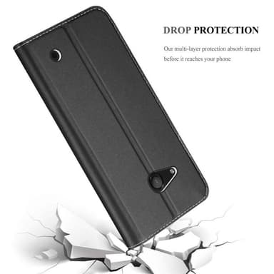 Nokia Lumia 550 Suojakuori Lompakkokotelo (Musta)