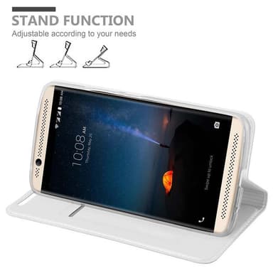 ZTE Axon 7 Suojakuori Lompakkokotelo (Hopea)