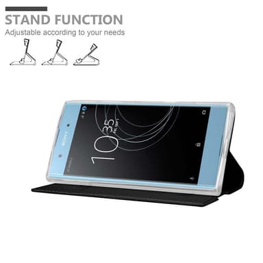 Sony Xperia XA1 Suojakuori Lompakkokotelo (Musta)