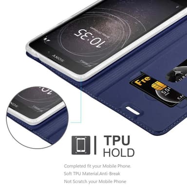 Sony Xperia L2 Suojakuori Lompakkokotelo (Sininen)