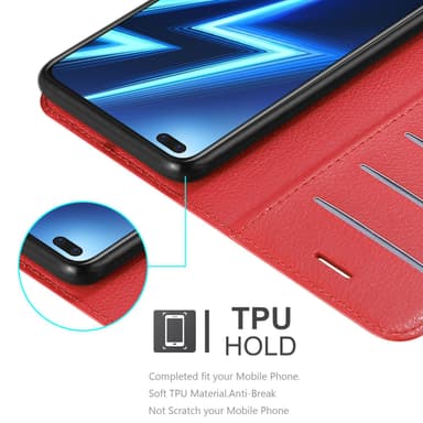 Realme 6 PRO Suojakuori Lompakkokotelo (Punainen)