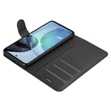 Motorola MOTO G72 Suojakuori Lompakkokotelo (Musta)