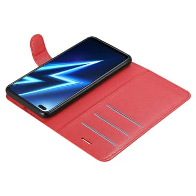 Realme 6 PRO Suojakuori Lompakkokotelo (Punainen)