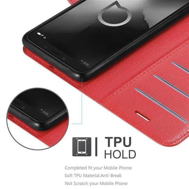 Alcatel 1S 2019 Suojakuori Lompakkokotelo (Punainen)