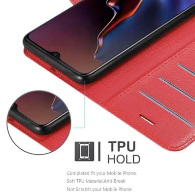 OnePlus 7 Suojakuori Lompakkokotelo (Punainen)