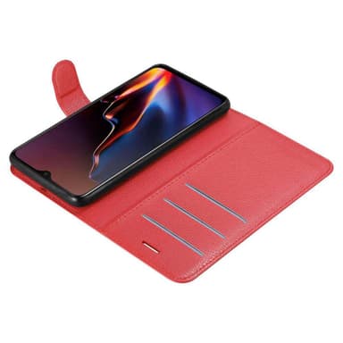 OnePlus 7 Suojakuori Lompakkokotelo (Punainen)