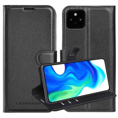 Google PIXEL 5 XL Suojakuori Lompakkokotelo (Musta)