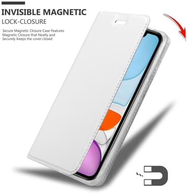 iPhone 11 Suojakuori Lompakkokotelo (Hopea)