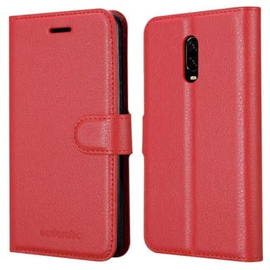 OnePlus 7 Suojakuori Lompakkokotelo (Punainen)